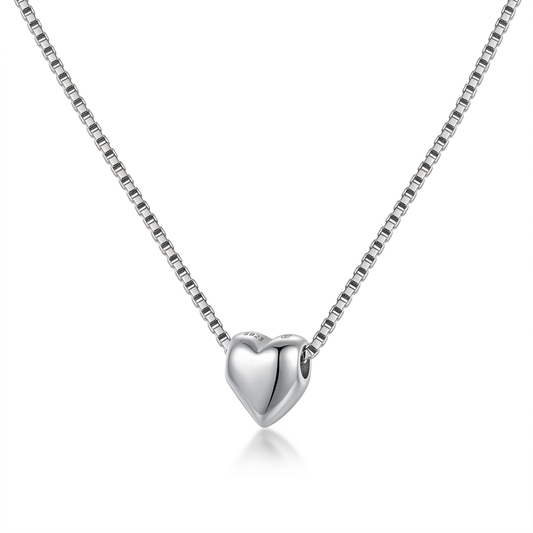 Collar con Dije de Corazón Romántico