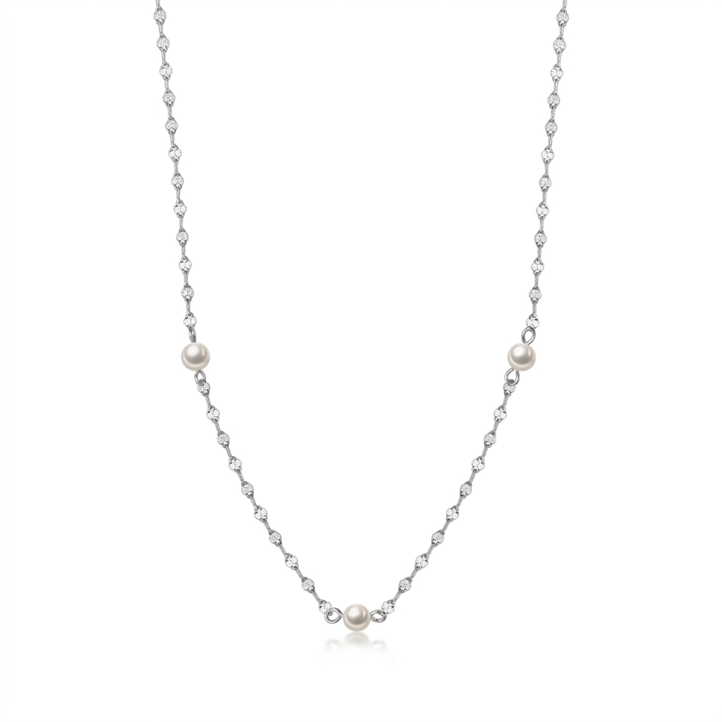 Collar de Clavícula con Perlas