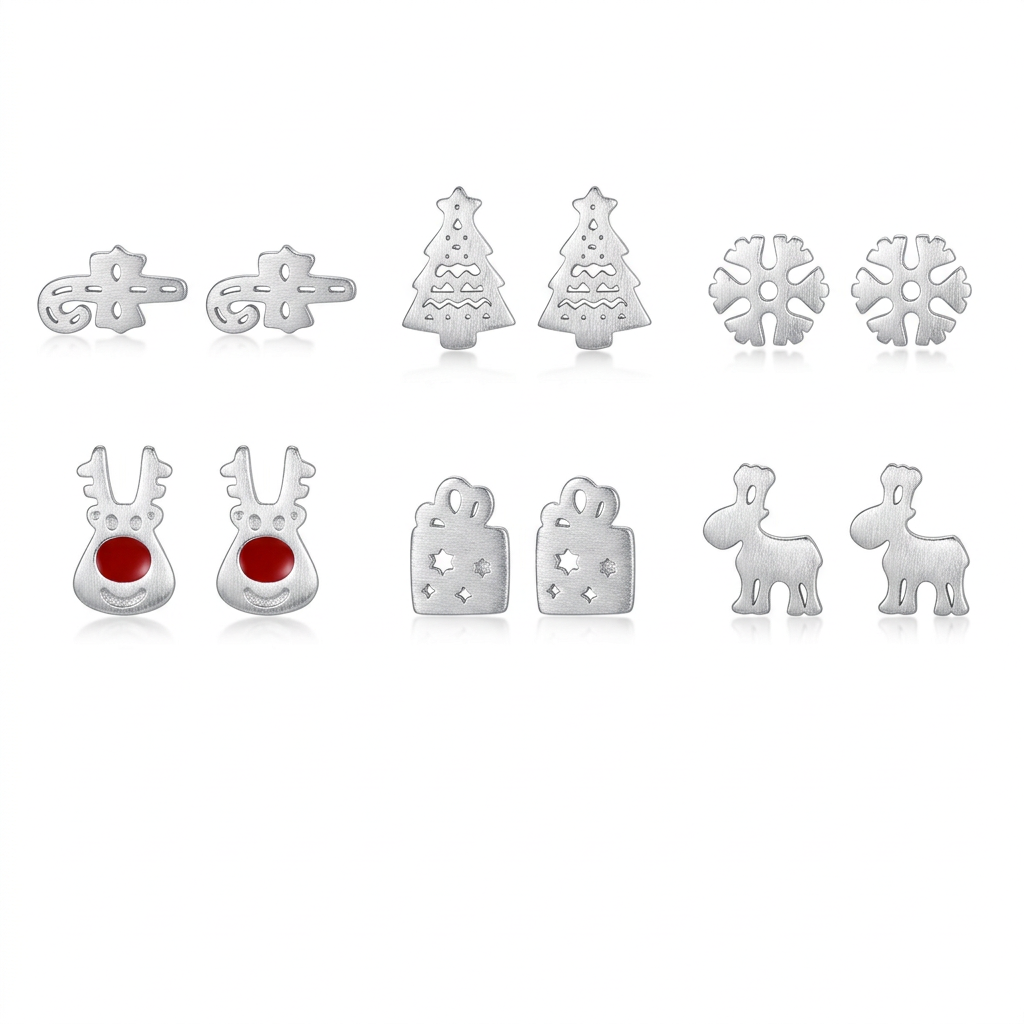 Juego de Aretes Navideños