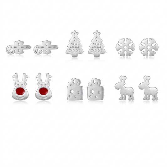 Juego de Aretes Navideños