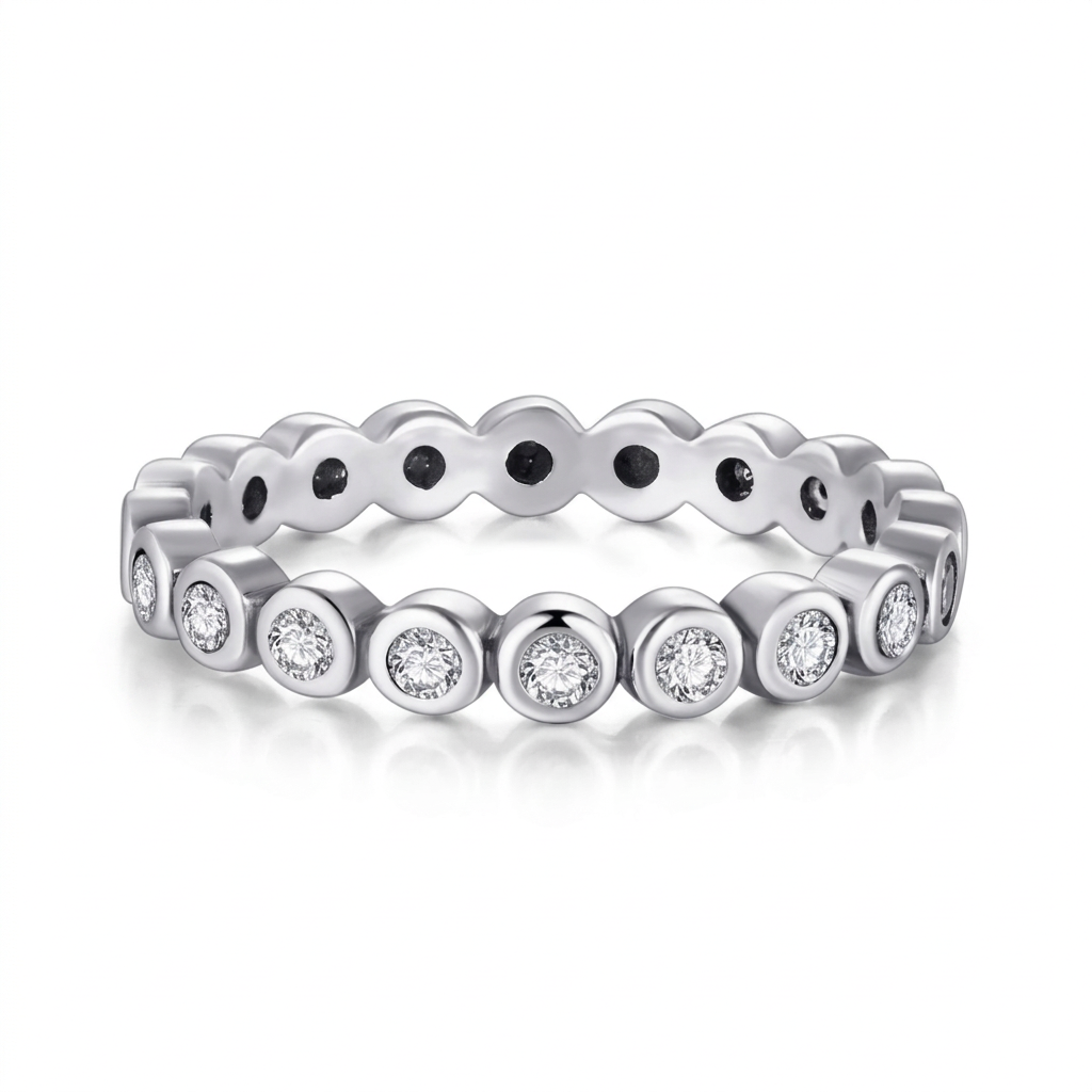 Anillo Fino con Zirconia de Color