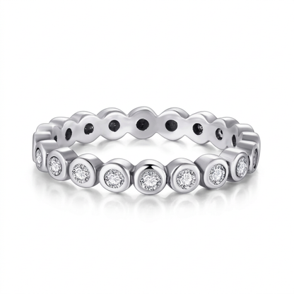 Anillo Fino con Zirconia de Color