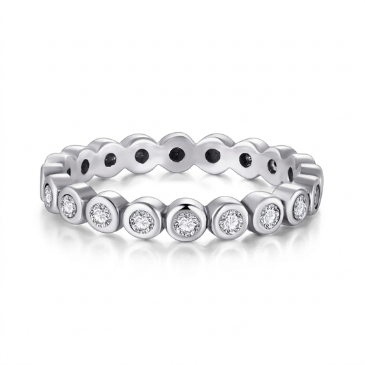 Anillo Fino con Zirconia de Color