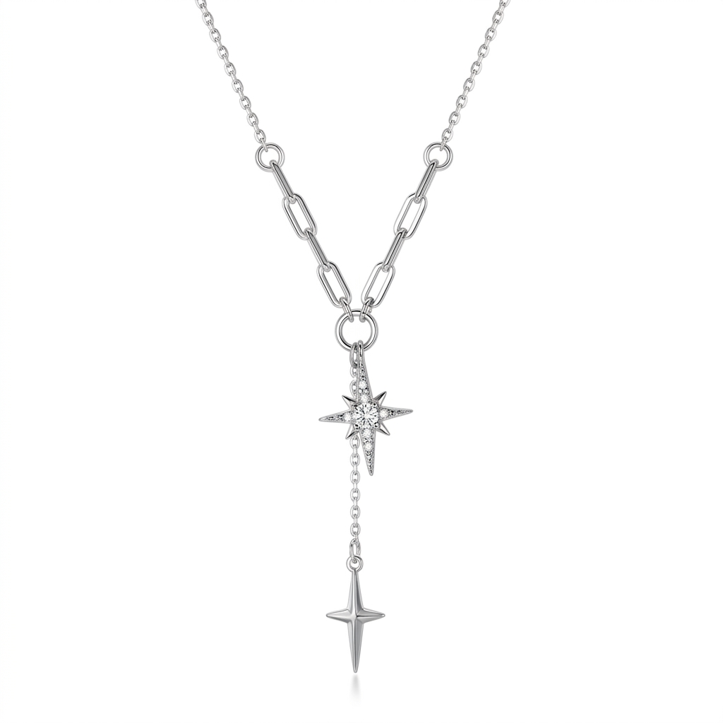 Collar Choker Estrella y Cruz con Zirconias
