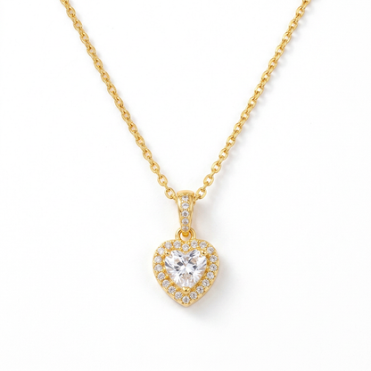 Collar Amor con Piedras Blancas