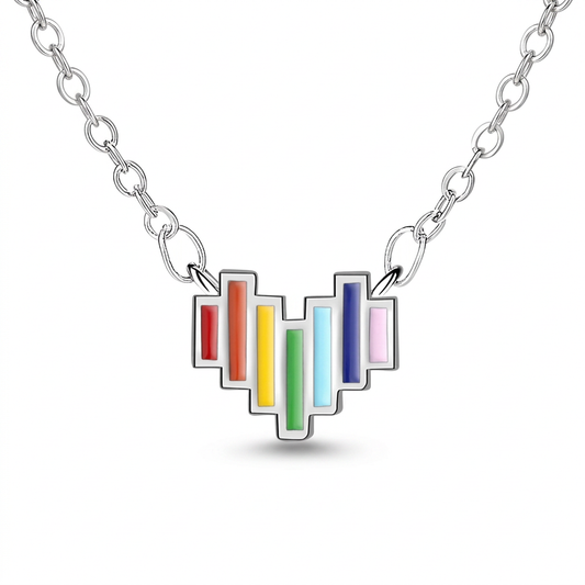 Collar Corazón de Colores