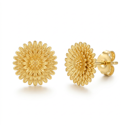 Aretes Flor en Cuatro Estilos