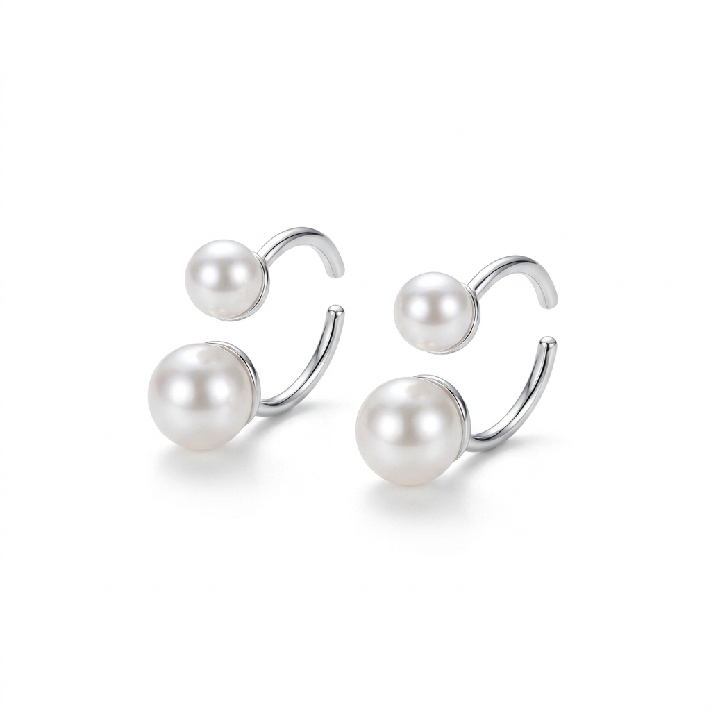 Aretes de Clip con Perla para Novia
