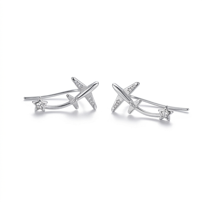 Aretes Estrella Lisa de Gancho