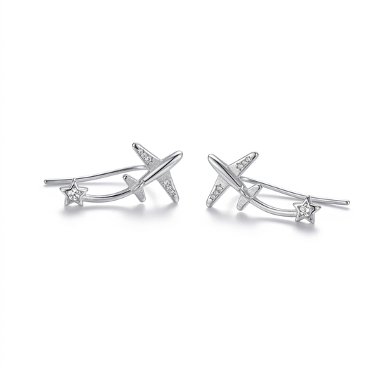 Aretes Estrella Lisa de Gancho