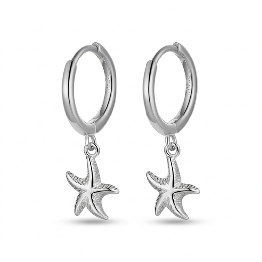 Arracadas con Estrella de Mar Colgante