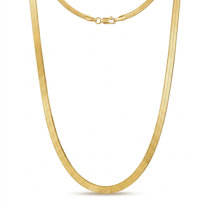 Collar Cadena Serpiente en Dos Grosores