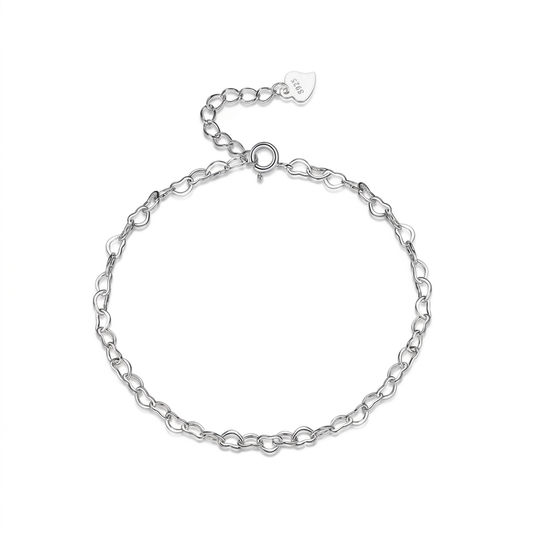 Pulsera Cadena Corazón Calado