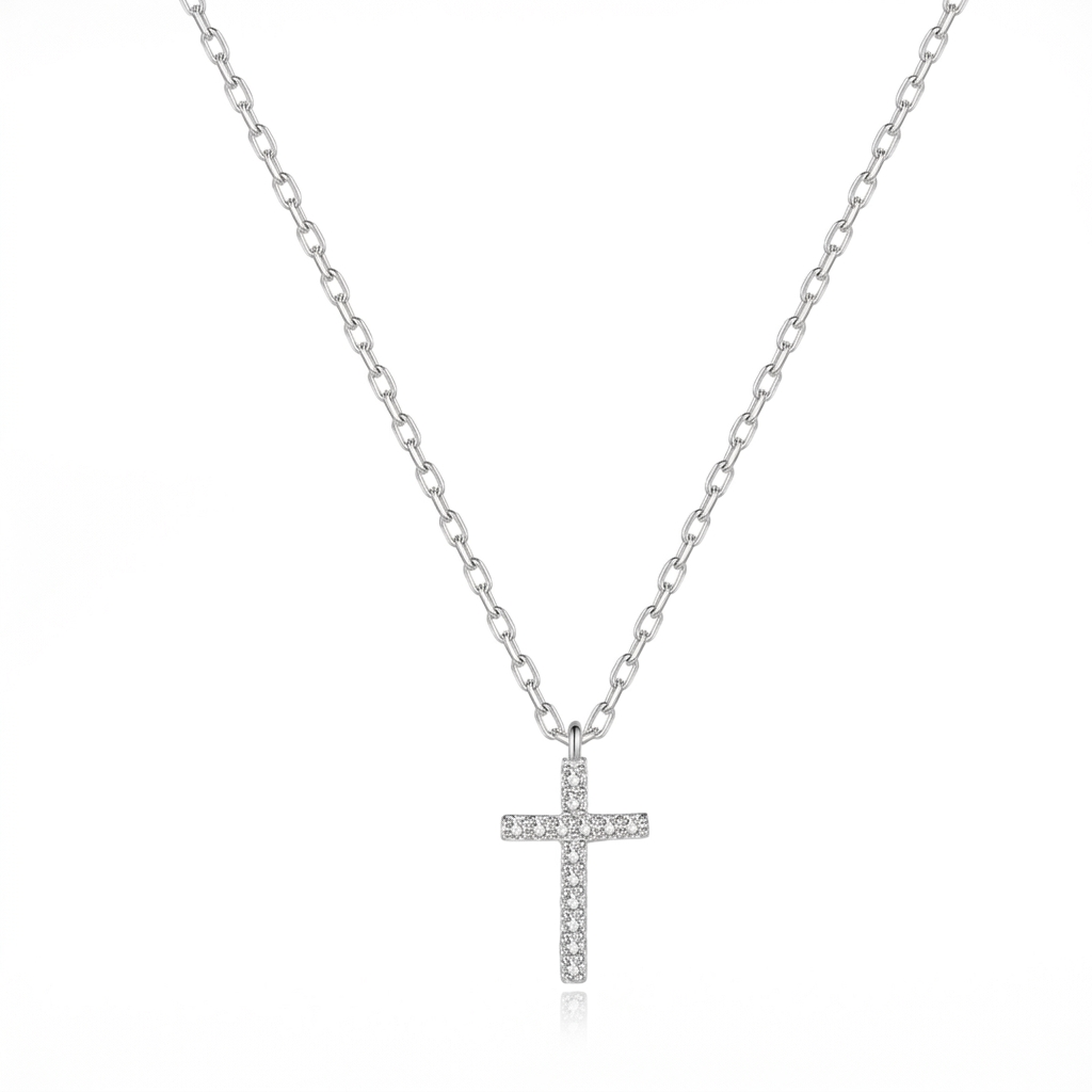 Collar Cruz con Zirconias