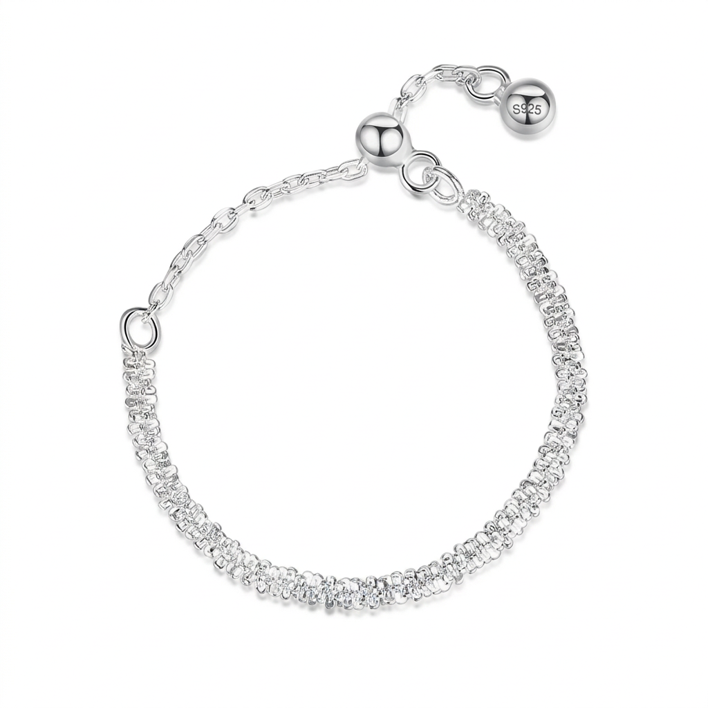 Anillo Cadena con Florecitas Ajustable
