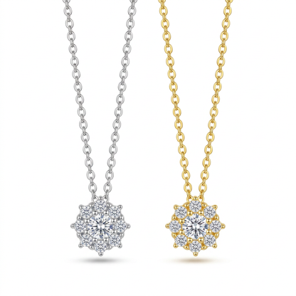 Collar Copo de Nieve con Zirconias