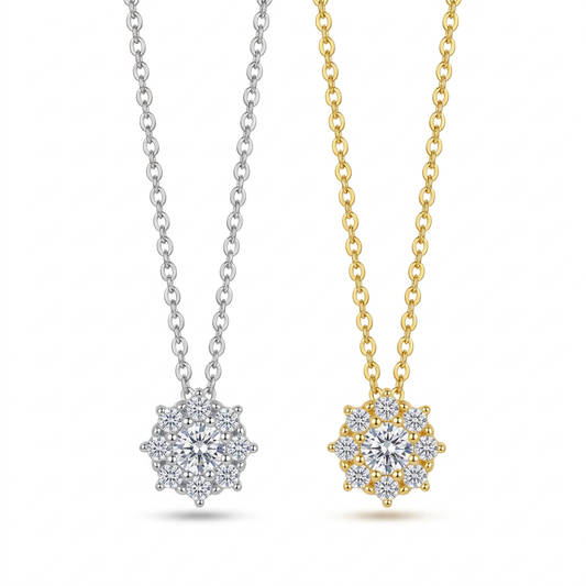 Collar Copo de Nieve con Zirconias