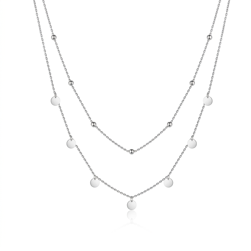 Collar Choker Doble de Discos