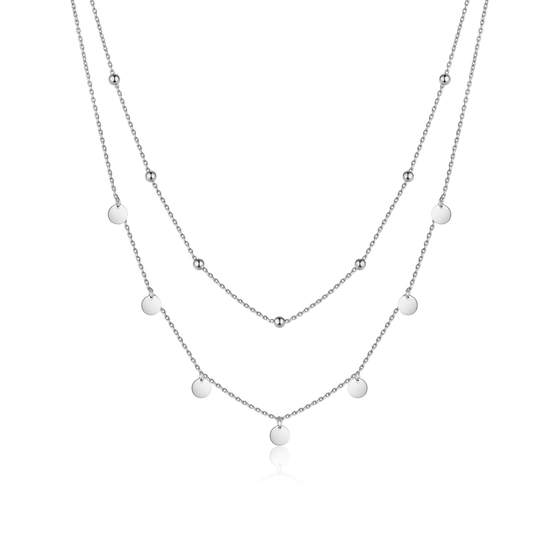 Collar Choker Doble de Discos