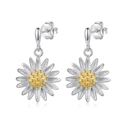 Aretes Largos Crisantemo