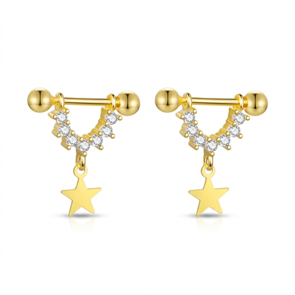 Aretes en U con Estrella