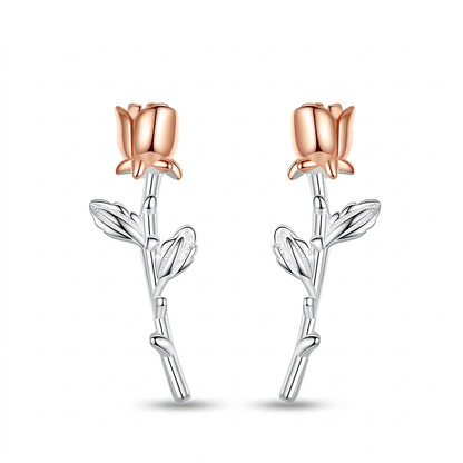 Aretes Flor de Rosa Romántica
