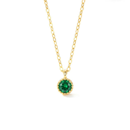Collar Mini con Piedra Verde
