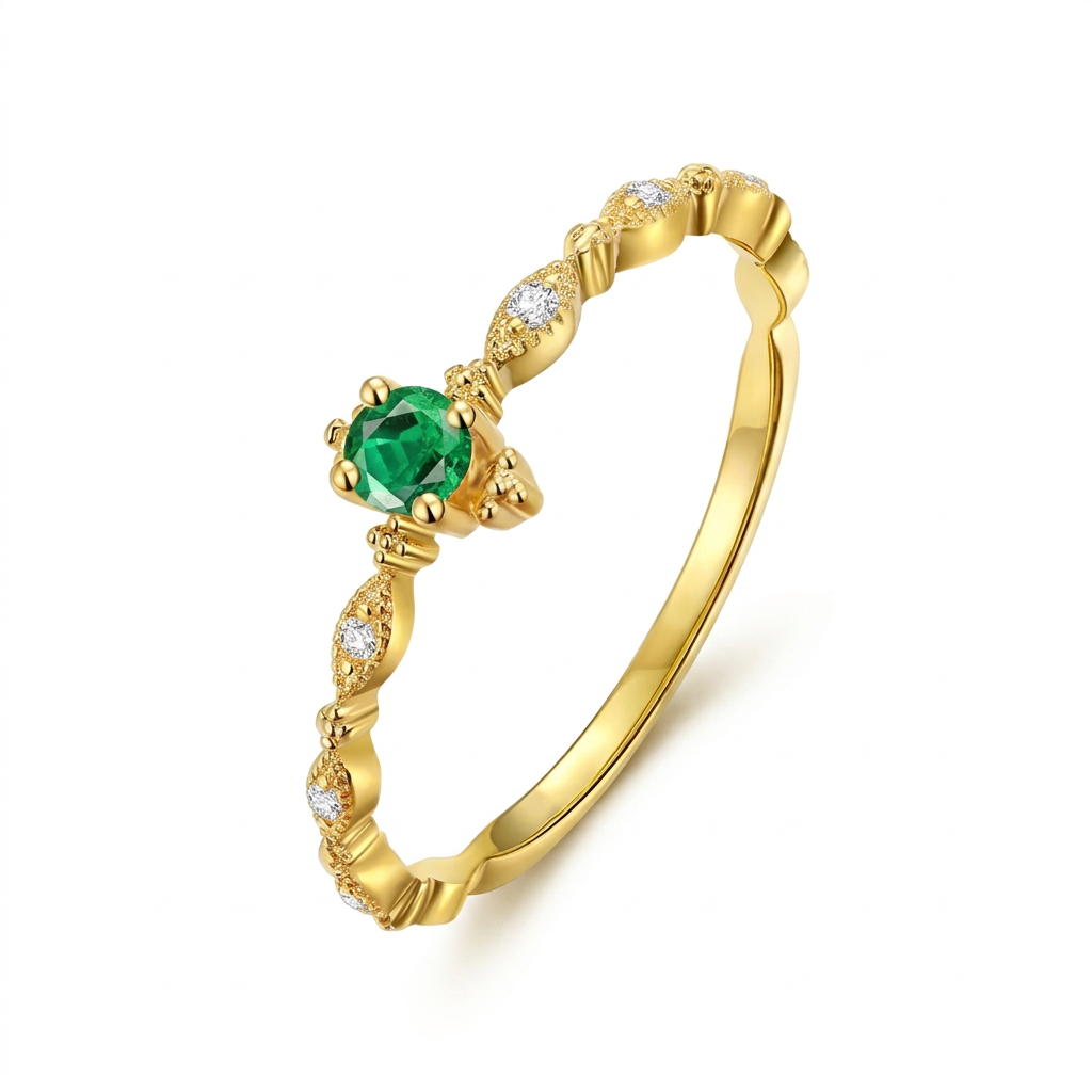 Anillo con Zirconia Verde