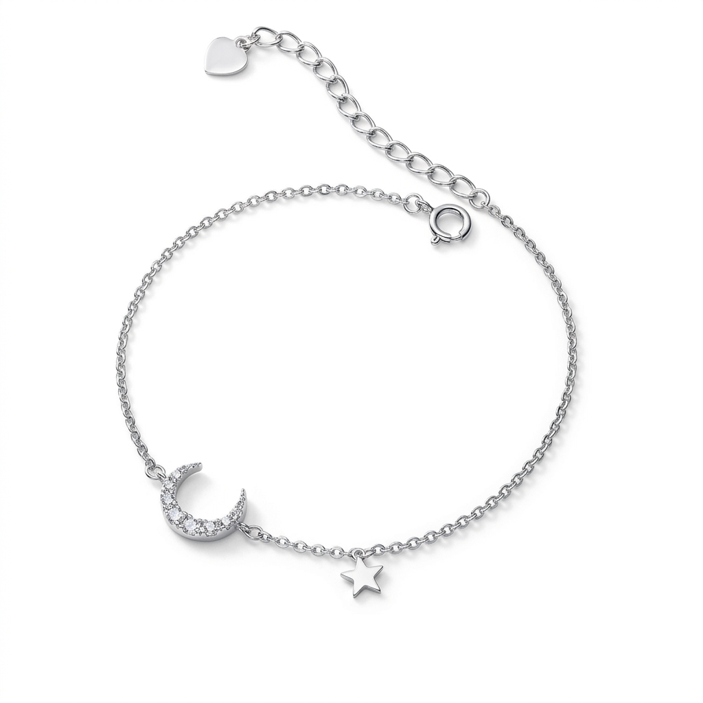 Pulsera Luna y Estrella con Zirconias
