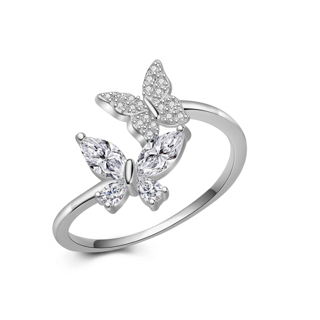 Anillo Mariposa de Zirconias