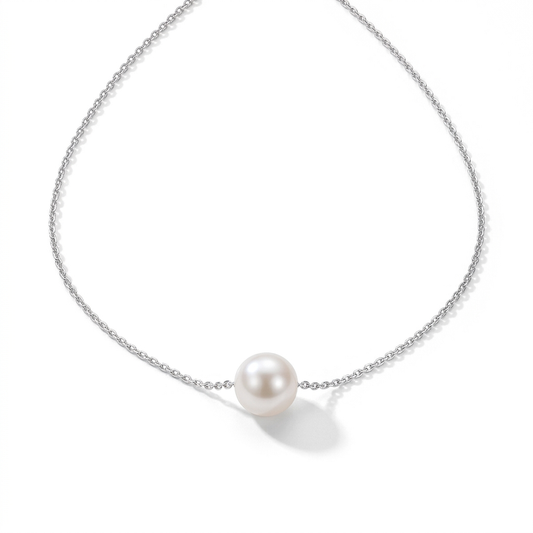 Collar Perla Blanca o Morada