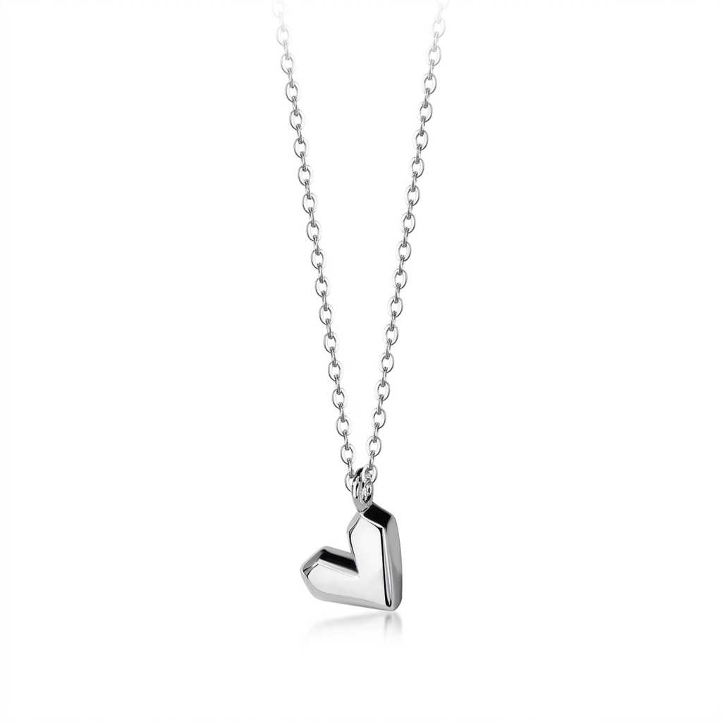 Collar Corazón Geométrico