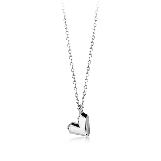 Collar Corazón Geométrico