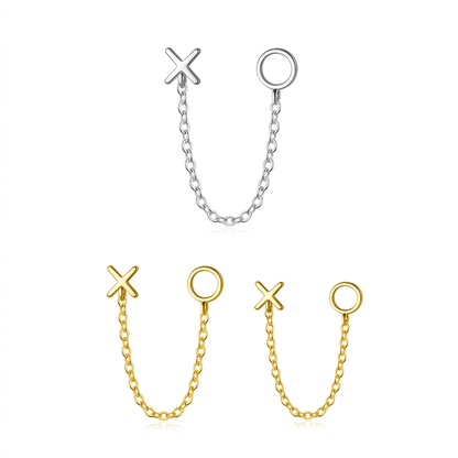 Aretes XO con Cadena