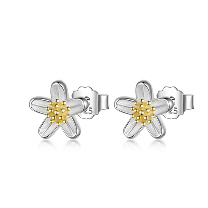 Aretes Flor y Hojas