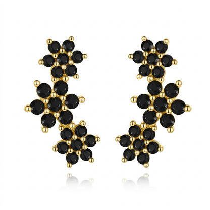 Aretes con Zirconia Negra o Blanca