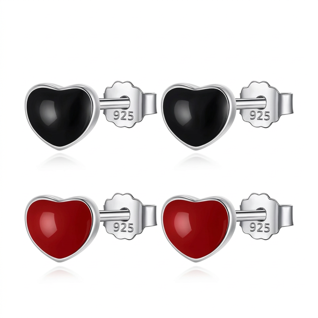 Aretes Figuras en Negro o Rojo
