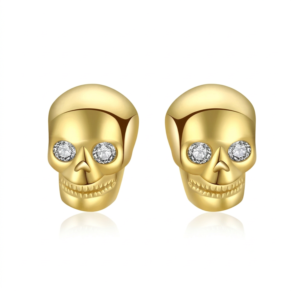 Aretes Calaverita con Cierre de Rosca