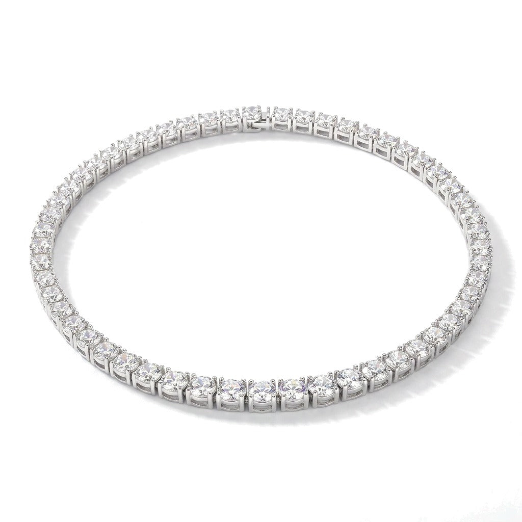 Collar Choker con Zirconias y Pulsera a Juego