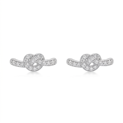 Aretes Nudo de Amor con Zirconia