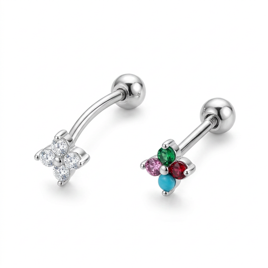 Aretes Trébol de Cuatro Hojas con Zirconias