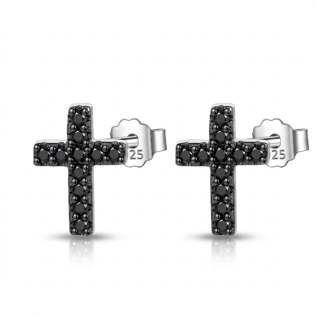 Aretes Cruz Negra