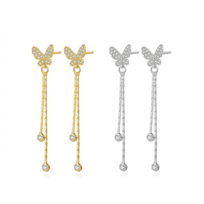 Aretes Mariposa Colgante