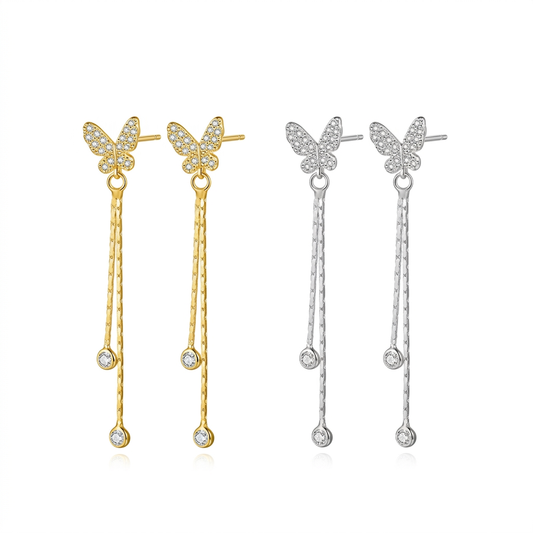 Aretes Mariposa Colgante