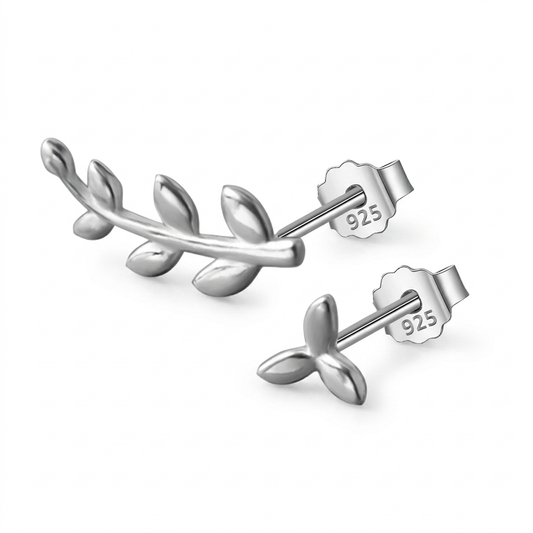 Aretes Hojitas Asimétricas
