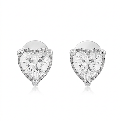 Aretes Corazón de Zirconia
