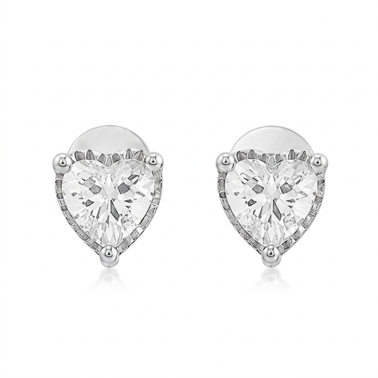 Aretes Corazón de Zirconia