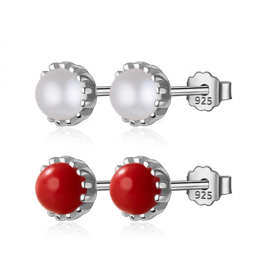 Aretes Perla Minimalistas en Seis Estilos