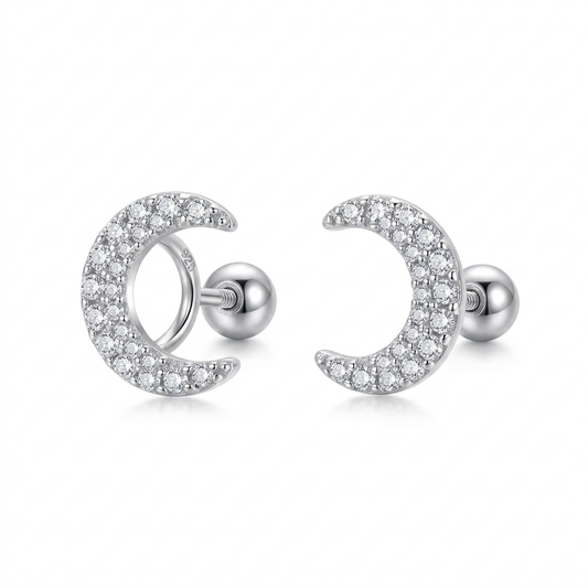 Aretes Luna Brillante
