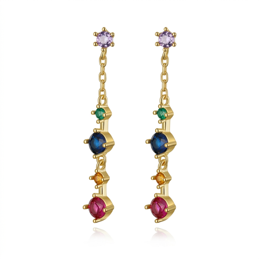 Aretes Largos con Flecos